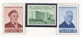 Sp707 1961 Iceland 50Th University Anniversary Michel #356-8 1Set Mnh - Neufs