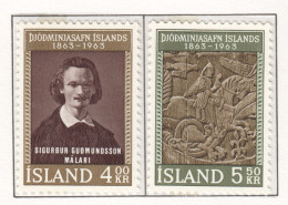 Sp711 1963 Iceland National Museum Centenary Art Michel #368,9 1Set Mnh - Ungebraucht