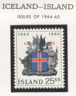 Sp717 1964 Iceland 20Th Anniversary Of The Republic Michel #380 1St Mnh - Ungebraucht