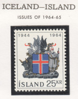 Sp717 1964 Iceland 20Th Anniversary Of The Republic Michel #380 1St Mnh - Nuevos