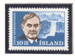 Sp722 1965 Iceland Einar Benediktsson Waterfall Michel #397 1St Mnh - Ongebruikt