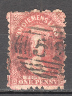 Tas055 1864 Australia Tasmania One Penny Second Allocation Launceston Gibbons Sg #59 50 £ 1St Used - Used Stamps