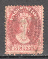 Tas066 1865 Australia Tasmania One Penny Gibbons Sg #70 23 £ 1St Used - Usados