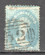 Tas074 1864 Australia Tasmania Four Pence Harris Launceston 2Nd Allocation Stamped 52 Gibbons Sg #85 55 £ 1St Used - Used Stamps