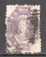 Tas088 1871 Australia Tasmania Six Pence Perf By The Post Office Gibbons Sg #137 22 £ 1St Used - Used Stamps