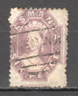 Tas098 1865 Australia Tasmania Six Pence Gibbons Sg #75 29 £ 1St Used - Used Stamps