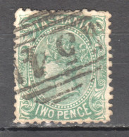 Tas116 1871 Australia Tasmania Two Pence Stamped 54 Longford Gibbons Sg #145 1St Used - Gebraucht