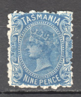 Tas120 1871 Australia Tasmania Nine Pence Gibbons Sg #148 30 £ 1St Lh - Altri & Non Classificati