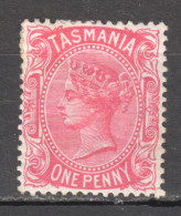 Tas125 1878 Australia Tasmania One Penny Gibbons Sg #156 12 £ 1St Lh - Other & Unclassified