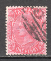 Tas126 1878 Australia Tasmania One Penny Gibbons Sg #156 1St Used - Gebraucht