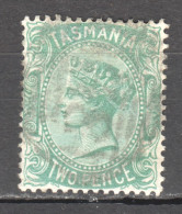 Tas129 1878 Australia Tasmania Two Pence Gibbons Sg #157 1St Used - Used Stamps
