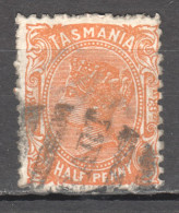 Tas142 1891 Australia Tasmania Half Penny Gibbons Sg #170 55 £ 1St Used - Gebruikt