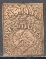 Tas201_2 1863 Australia Tasmania Fiscal Five Shillings Gibbons Sg #F4 800 £ 1St Used - Gebraucht