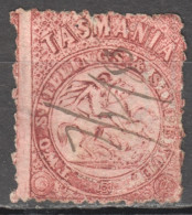 Tas204_3 1863 Australia Tasmania Perf 11.5 Two Shillings Six Pence Fiscal Gibbons Sg #F23 190 £ 1St Used - Usati