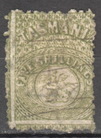 Tas204_4 1863 Australia Tasmania Perf 11.5 Five Shillings Fiscal Gibbons Sg #F24 180 £ 1St Used - Used Stamps