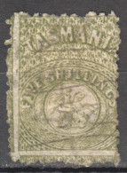 Tas204_4 1863 Australia Tasmania Perf 11.5 Five Shillings Fiscal Gibbons Sg #F24 180 £ 1St Used - Oblitérés