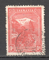 Tas215 1907 Australia Tasmania Watermark Sideways Gibbons Sg #250E 1St Used - Usati