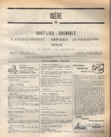 ANNUAIRE - 38 - Département Isère - Année 1969 - édition Didot-Bottin - 260 Pages - Telephone Directories