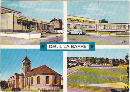 95 - DEUIL-LA-BARRE (Val D'Oise) - La Poste - Le Centre De Sécurité Sociale - L'Eglise - Le Stade / Voitures / Années 70 - Deuil La Barre