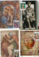 4 Cards Maximum ( Same Stamp As The Card ) Grenada Michelangelo Michel Ange 1975 - Grenada