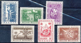 TIMBRE STAMP ZEGEL BELGIQUE POSTE AERIENNE NATIONS-UNIES PA 30-35  X - Postfris