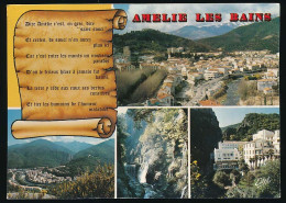 CPSM / CPM 10,5 X 15 Pyrénées Orientales AMELIE LES BAINS Vues Générales De La Ville Gorges De Mondony Thermes Pujades - Amélie-les-Bains-Palalda