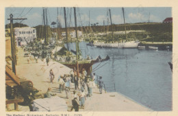 CARTOLINA  BRIDGETOWN,BARBADOS-THE HARBOUR-NON VIAGGIATA (1950) - Barbades