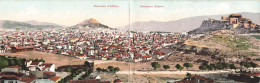 Grèce - Panorama D'athènes - Colorisé - Double Carte - Eleftheroudakis - Carte Postale Ancienne - Griechenland