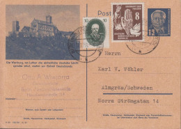 1951. DDR. Wilhelm Pieck. Postkarte 12 Pf. Together With 8 Pf Frieden And 10 Pf Hermann... (MICHEL265 + 277+) - JF442186 - Postales - Usados