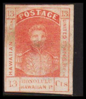 1853. HAWAII. Kamehameha III 13 Cts HONOLULU HAWAIAN Is HAWAIIA 5 CTS UNITED STATES 8 CTS. T... (Michel 6 ND) - JF534880 - Hawaii