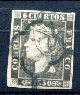 1850.ESPAÑA.EDIFIL 1A(o) ARAÑA AZUL.LUJO.POSICION 9 - Usados