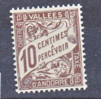 Andorre Taxe 18   Neuf ** TB MNH Sin Charnela Cote 12 - Ongebruikt