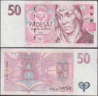 CZECH REPUBLIC - 50 Korun 1997 P# 17a Europe Banknote - Edelweiss Coins - Tchéquie