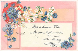 Fleurs Art Nouveau Bleuets Miosotis Jugendstil 1901 - Altri & Non Classificati