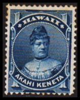 1882. HAWAII. Likelike 1 CENTS. AKAHI KENATA. Hinged.  (Michel 24) - JF534916 - Hawaii