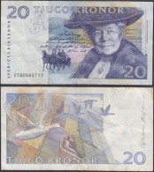 SWEDEN - 20 Kronor ND (1992) P# 61a Europe Banknote - Edelweiss Coins - Suède