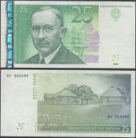 ESTONIA - 25 Krooni 2002 P# 84 Europe Banknote - Edelweiss Coins - Estland