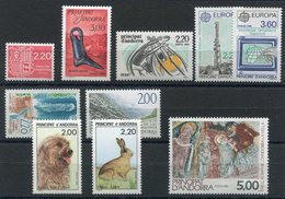 RC 19319 ANDORRE COTE 26,20€ - 1988 ANNÉE COMPLETE SOIT 10 TIMBRES N° 366 / 375 NEUF ** MNH TB - Volledige Jaargang