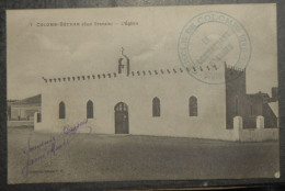 CP, Algérie, COLOMB BECHAR Sud Oranais L'Eglise  N°7 Collection Ideale PS   RARE - Bechar (Colomb Béchar)