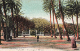 ALGERIE - Alger - Entrée Du Jardin D'Essai - Animé - Colorisé - Carte Postale Ancienne - Algiers