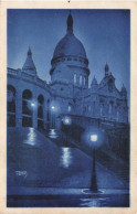 FRANCE - Paris - Paris La Nuit - Basilique Du Sacré-Coeur - Patras - Colorisé - Carte Postale Ancienne - París La Noche