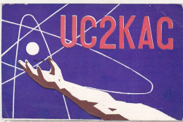 USSR Belarus Minsk 1965 Old Circulated QSL Card UC2KAG - Otros & Sin Clasificación