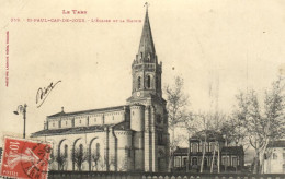 France > [81] Tarn > Saint Paul Cap De Joux - L'eglise Et La Mairie - 12527 - Saint Paul Cap De Joux