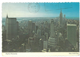 BR4159 U.S.A. New York City Skyline Panorama Viaggiata 1980 Verso Campobasso - Panoramic Views