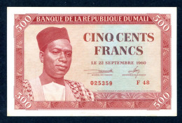 MALI, 500 Francs, 22-09-1960, N° : F28-025359, Neuf (UNC), (Leclerc & Kolsky) K.397, B103a, P.03a - Mali