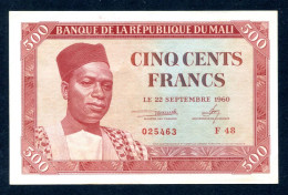 MALI, 500 Francs, 22-09-1960, N° : F28-025463, SUP (EF), (Leclerc & Kolsky) K.397, B103a, P.03a - Malí