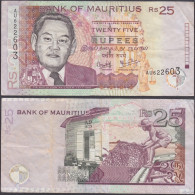 MAURITIUS - 25 Rupees 2003 P# 49b Africa Banknote - Edelweiss Coins - Maurice