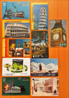 10 Different Phonecards Historical Buildings - Landscapes