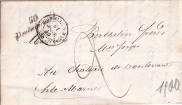 France Marcophilie - Cursive 50 / Doulaincourt - 1849 - Avec Texte - Indice  12 - TB - 1801-1848: Precursori XIX