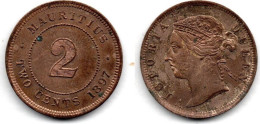 MA 23543 / Mauritius 2 Cents 1897 SPL - Mauricio